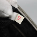 PRADA Shoulder Bag Nylon White Silver Auth 136266-12