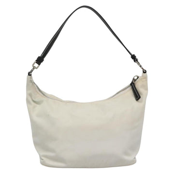 PRADA Shoulder Bag Nylon White Silver Auth 136266 - 0