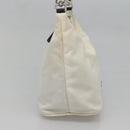 PRADA Shoulder Bag Nylon White Silver Auth 136266-3