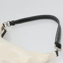 PRADA Shoulder Bag Nylon White Silver Auth 136266-14