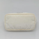 PRADA Shoulder Bag Nylon White Silver Auth 136266-5