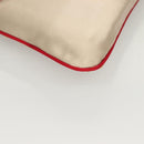 PRADA Hand Bag Satin Beige Auth 136267-9