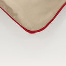 PRADA Hand Bag Satin Beige Auth 136267-14