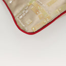 PRADA Hand Bag Satin Beige Auth 136267-15