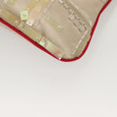 PRADA Hand Bag Satin Beige Auth 136267-16