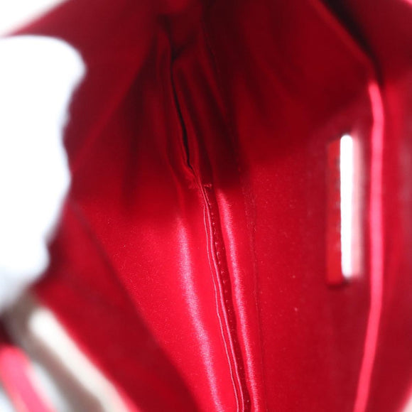 PRADA Hand Bag Satin Beige Auth 136267