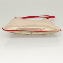 PRADA Hand Bag Satin Beige Auth 136267-5
