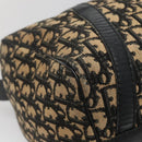 Christian Dior Trotter Canvas Boston Bag Navy Silver Auth 136274-16