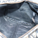 Christian Dior Trotter Canvas Boston Bag Navy Silver Auth 136274-17