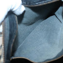 Christian Dior Trotter Canvas Boston Bag Navy Silver Auth 136274-12