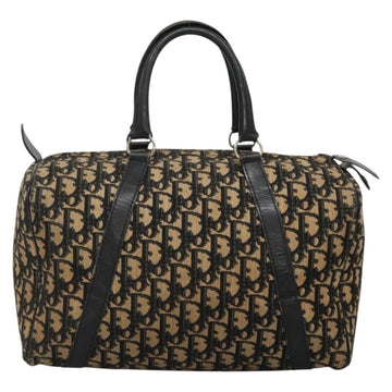 Christian Dior Trotter Canvas Boston Bag Navy Silver Auth 136274 - 0