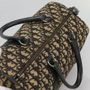 Christian Dior Trotter Canvas Boston Bag Navy Silver Auth 136274-6