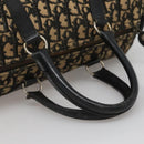 Christian Dior Trotter Canvas Boston Bag Navy Silver Auth 136274-7