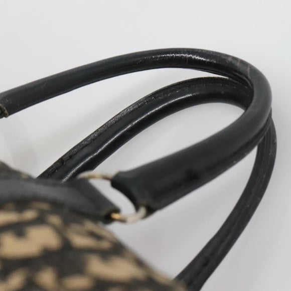 Christian Dior Trotter Canvas Boston Bag Navy Silver Auth 136274