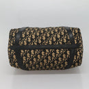 Christian Dior Trotter Canvas Boston Bag Navy Silver Auth 136274-5