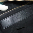 BURBERRY Protham Hand Bag Leather Blue Gold Auth 136277-17