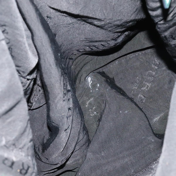 BURBERRY Protham Hand Bag Leather Blue Gold Auth 136277