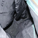 BURBERRY Protham Hand Bag Leather Blue Gold Auth 136277-18