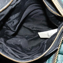 BURBERRY Protham Hand Bag Leather Blue Gold Auth 136277-20