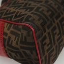 FENDI Zucca Canvas Tote Bag Black Gold Brown Auth 136284-9