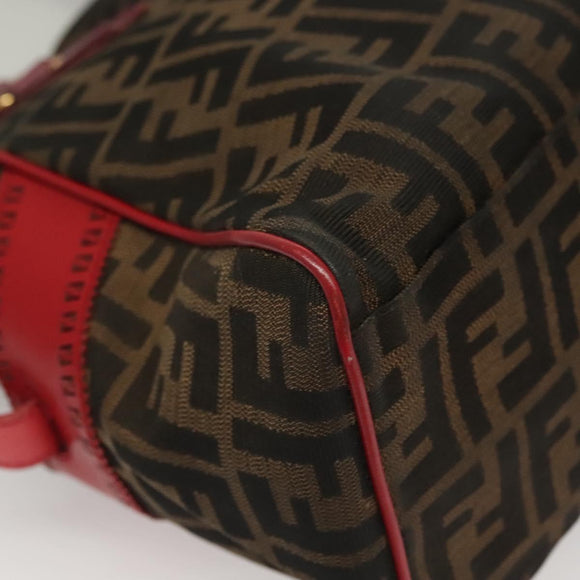 FENDI Zucca Canvas Tote Bag Black Gold Brown Auth 136284