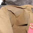 FENDI Zucca Canvas Tote Bag Black Gold Brown Auth 136284-20