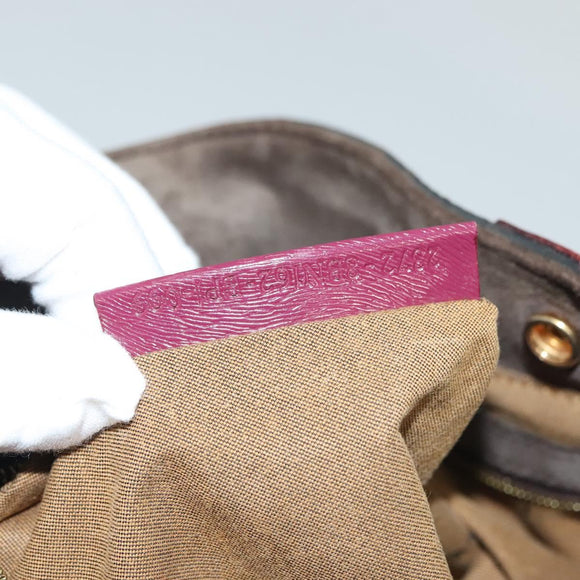 FENDI Zucca Canvas Tote Bag Black Gold Brown Auth 136284