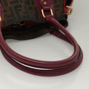 FENDI Zucca Canvas Tote Bag Black Gold Brown Auth 136284-7