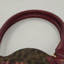 FENDI Zucca Canvas Tote Bag Black Gold Brown Auth 136284-8