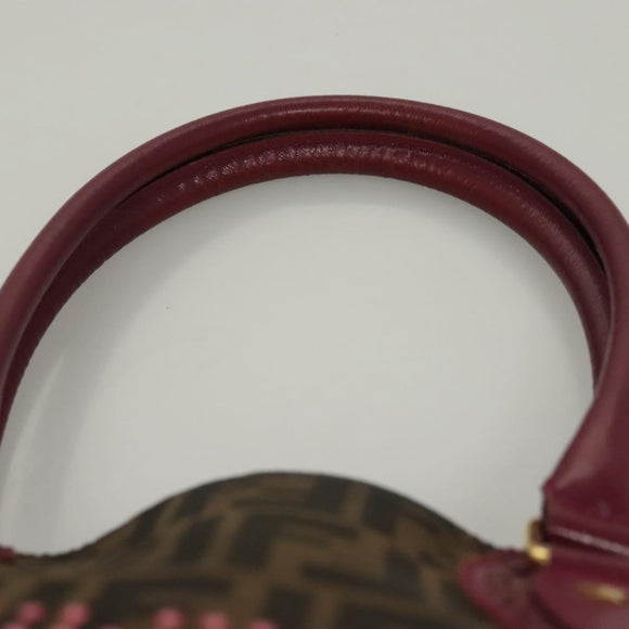 FENDI Zucca Canvas Tote Bag Black Gold Brown Auth 136284