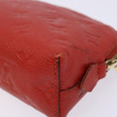 LOUIS VUITTON Monogram Empreinte Pochette Cosmetic PM Red M69414 LV Auth 136290-15