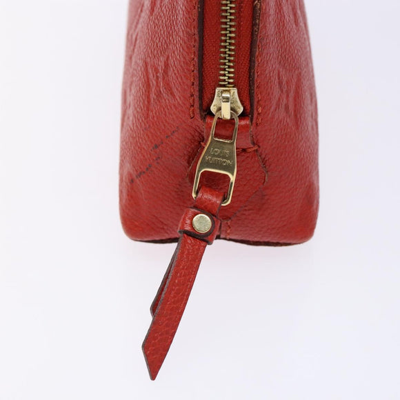 LOUIS VUITTON Monogram Empreinte Pochette Cosmetic PM Red M69414 LV Auth 136290