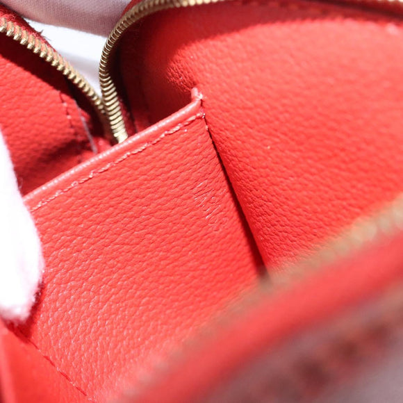 LOUIS VUITTON Monogram Empreinte Pochette Cosmetic PM Red M69414 LV Auth 136290