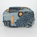 LOUIS VUITTON Monogram Denim Patchwork Bowery Tote Bag Blue M95376 Auth 136291SAV-6