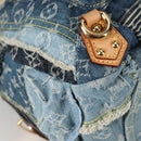LOUIS VUITTON Monogram Denim Patchwork Bowery Tote Bag Blue M95376 Auth 136291V-9