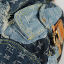 LOUIS VUITTON Monogram Denim Patchwork Bowery Tote Bag Blue M95376 Auth 136291SAV-15