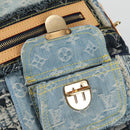 LOUIS VUITTON Monogram Denim Patchwork Bowery Tote Bag Blue M95376 Auth 136291V-19