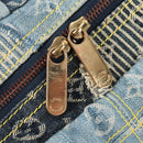 LOUIS VUITTON Monogram Denim Patchwork Bowery Tote Bag Blue M95376 Auth 136291V-26