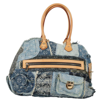 LOUIS VUITTON Monogram Denim Patchwork Bowery Tote Bag Blue M95376 Auth 136291SAV - 0