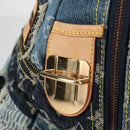 LOUIS VUITTON Monogram Denim Patchwork Bowery Tote Bag Blue M95376 Auth 136291V-5