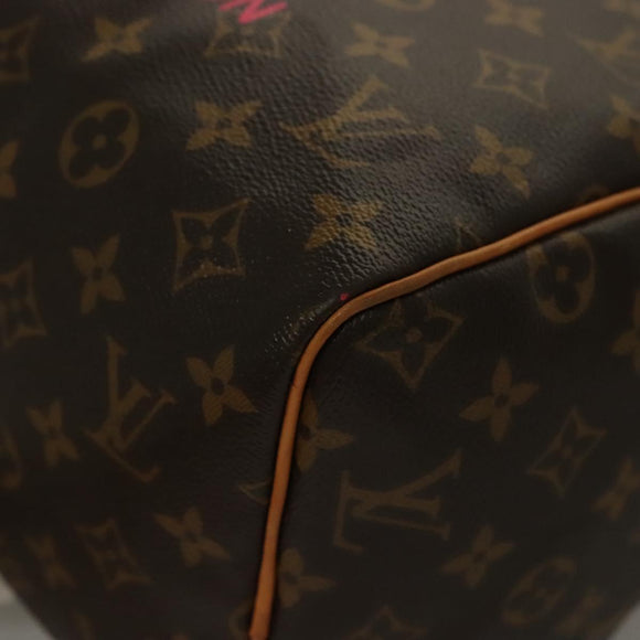 LOUIS VUITTON Monogram V Line Speedy 30 Hand Bag Pink LV Auth 136293