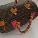 LOUIS VUITTON Monogram V Line Speedy 30 Hand Bag Pink LV Auth 136293-6