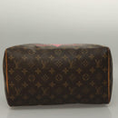 LOUIS VUITTON Monogram V Line Speedy 30 Hand Bag Pink LV Auth 136293-5