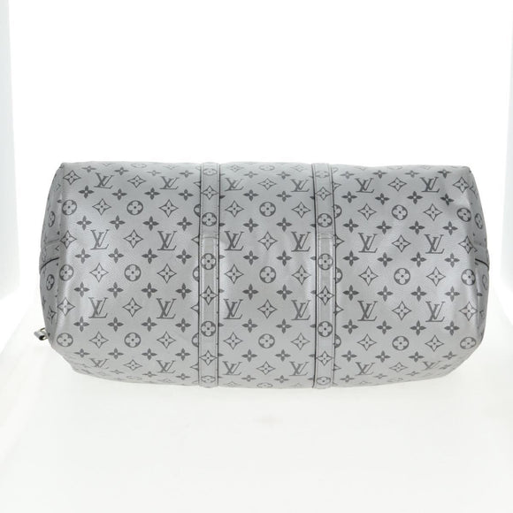 LOUIS VUITTON Monogram Keepall Bandouliere 50 Bag Silver M43848 LV Auth 136294M
