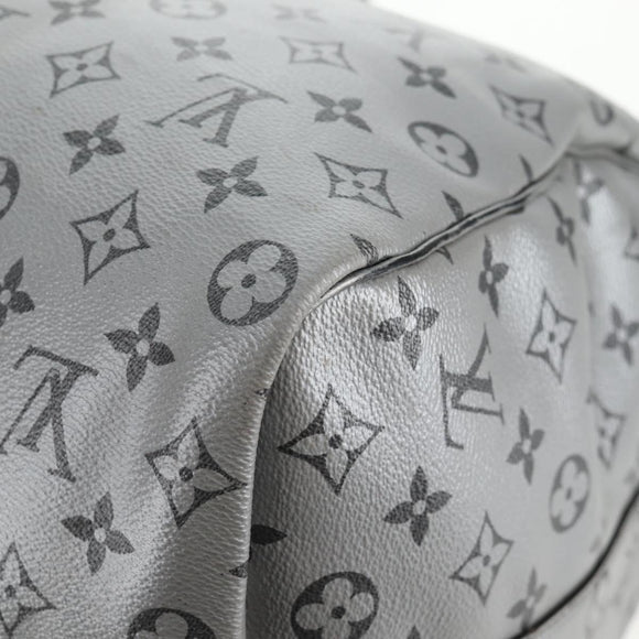 LOUIS VUITTON Monogram Keepall Bandouliere 50 Bag Silver M43848 LV Auth 136294M