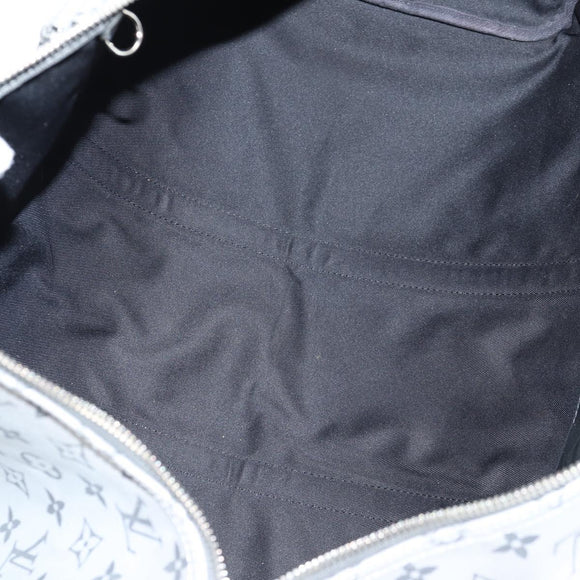LOUIS VUITTON Monogram Keepall Bandouliere 50 Bag Silver M43848 LV Auth 136294M