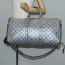 LOUIS VUITTON Monogram Keepall Bandouliere 50 Bag Silver M43848 LV Auth 136294M-32