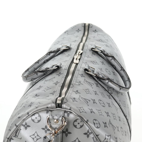 LOUIS VUITTON Monogram Keepall Bandouliere 50 Bag Silver M43848 LV Auth 136294M
