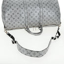 LOUIS VUITTON Monogram Keepall Bandouliere 50 Bag Silver M43848 LV Auth 136294M-9
