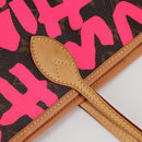 LOUIS VUITTON Monogram Graffiti Neverfull GM Bag Fuchsia M93701 LV Auth 136298V-7